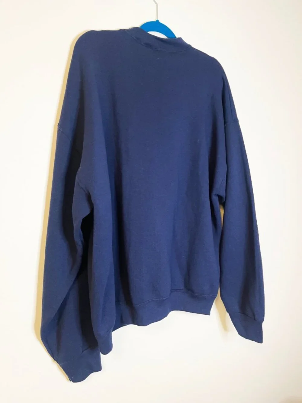 India Ink Christmas Bear Sweatshirt Navy Blue Women's One Size Vintage Holiday